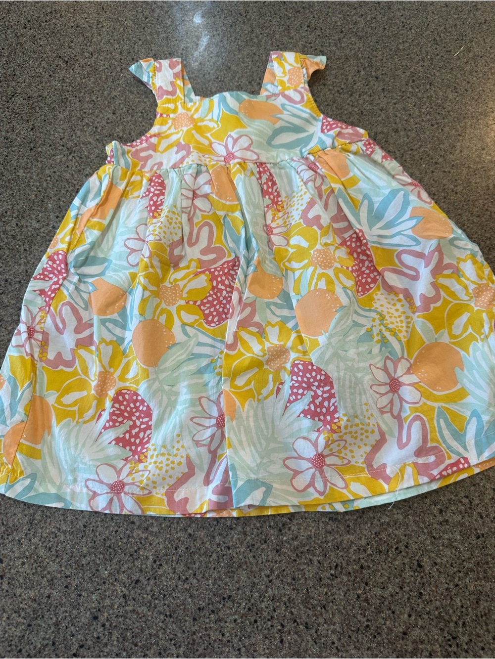 Carter's Pastel Floral & Fruit Summer Dress - Yellow, Pink, Mint
